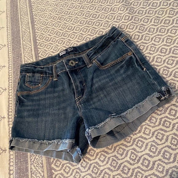 Levi’s Girls Shorty Shorts Denim Cuff Shorts - Picture 4 of 8